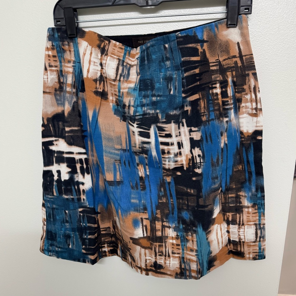 The Limited Teal and Beige Skirt